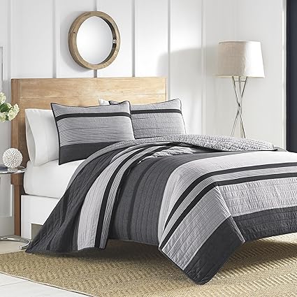 Amazon Com 1 Piece Nautical Stripes Pattern Quilt Set Full