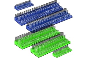 Olsa Tools Magnetic Socket Organizer | 6pc Socket Holder Kit | 1/2-Inch, 3/8-Inch, & 1/4-Inch Drive | Socket Organizers For T