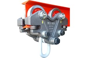 Beam Trolley - Super Heavy Duty 2 Ton (4,000 Pounds Capacity) Jervis Webb Industrial Grade Hand Push Conveyor Trolley for I-Beams/Chain Hoists. Industrial Grade for Production Conveyor Systems.