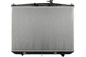 SCITOO Engine Coolant Aluminum Radiator Assembly for 2014-2016 for Toyota for Highlander 2.7L 2014-2016 for Toyota for Highlander 3.5L; Replace: 13449