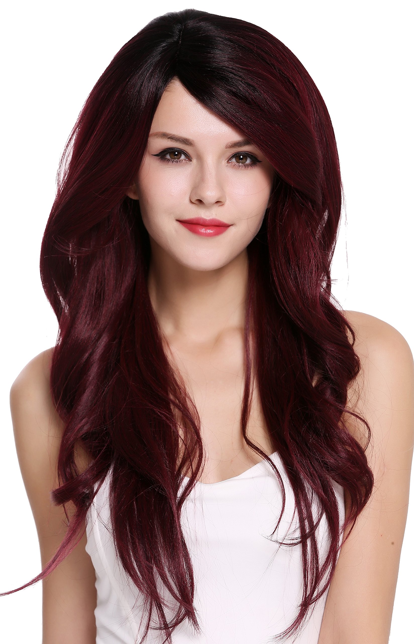 WIG ME UP - RGF-5904LD-DR1B/BG Lady Quality Wig long wavy parting Ombre mix black with burgundy red
