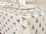 Sleepdown Winter Pine Trees Cotton Napkins 45x45cm Pack of 4 Natural view 3