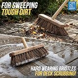 TDBS The Dustpan and Brush Store 10 Inch Outdoor Garden Broom with Wooden Handle view 3