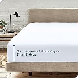 Bare Home Fitted Bottom Sheet Queen Size - Premium