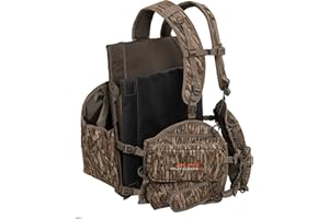 ALPS OutdoorZ Impact Camo Turkey Vest with Removable Flip Down Seat, Game Bag and Plenty of Pockets for Calls and Strikers