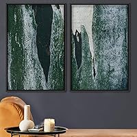 2 Piece Framed Canvas Wall Art Natural Abstract Canvas Prints Home Artwork Decoration for Living Room,Bedroom - 16