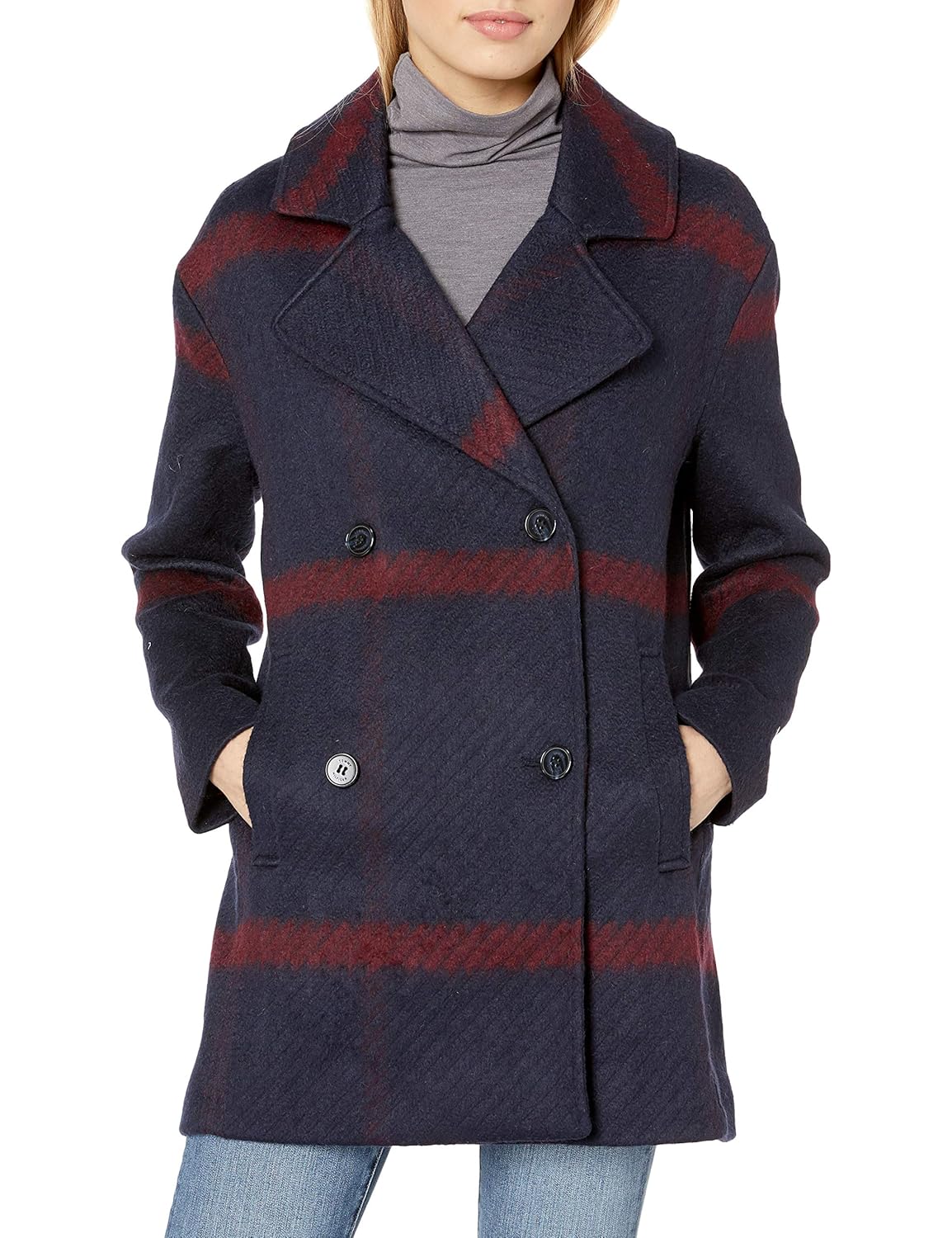 tommy hilfiger plaid coat