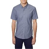 Hickey Freeman Men's Short Sleeve Button Down Regular Fit Shirt