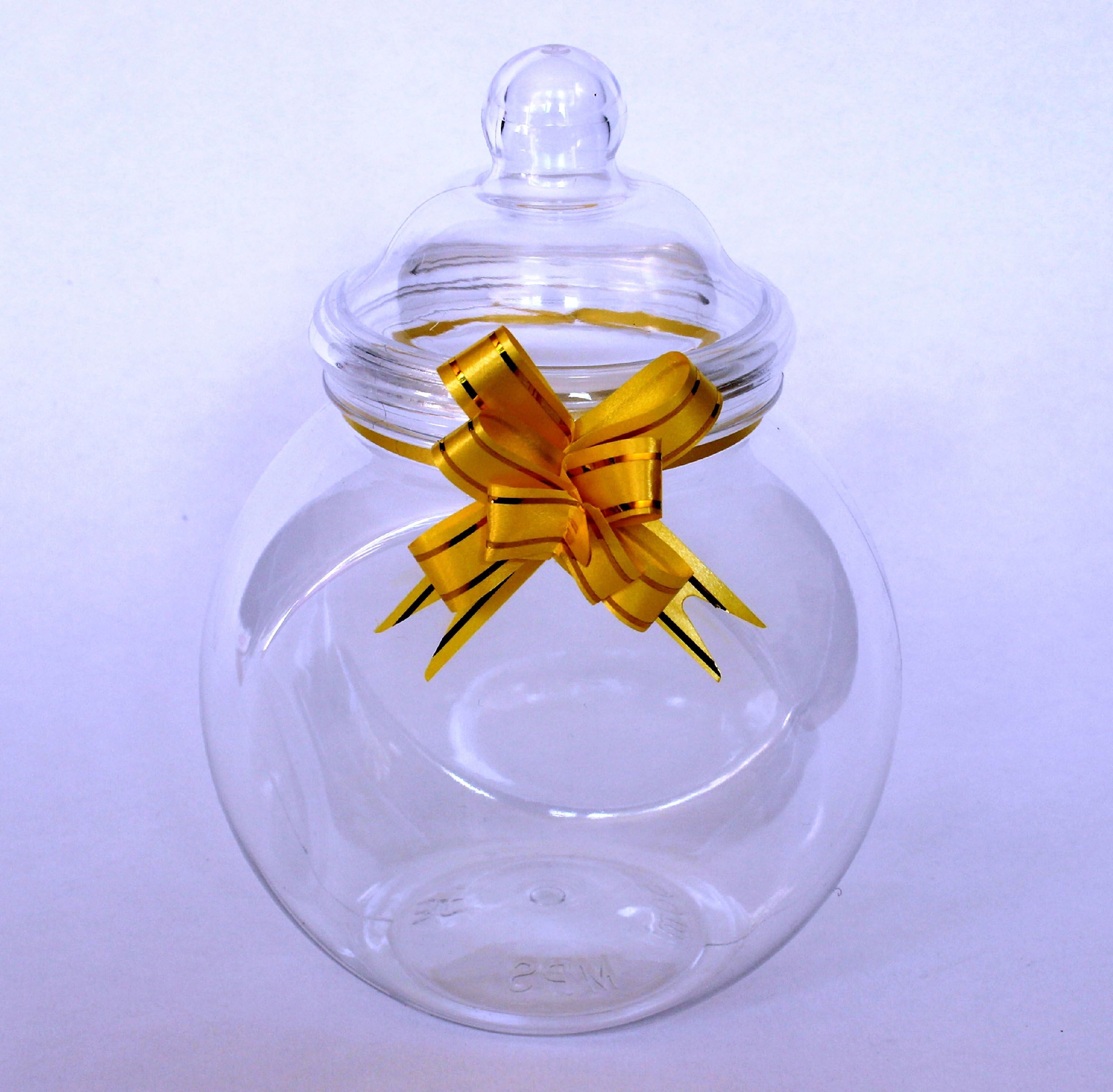 Small Cookie / Sweet Jars 650ml with Victorian Lid and Pull Bows - Pack of 6