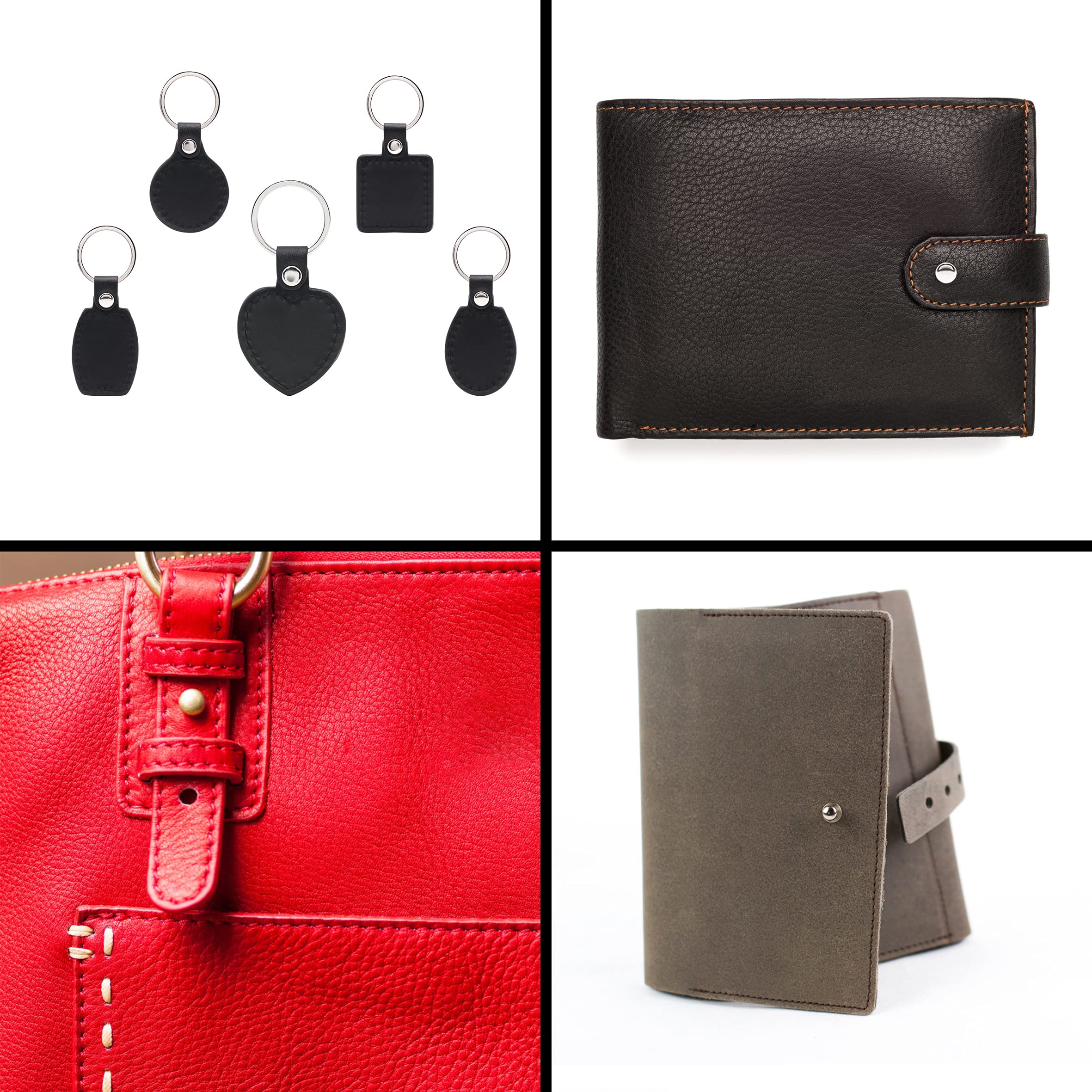 INKNOTE 125 Sets 5 Colors Chicago Screws Solid Round Head Button Tack Slotted Nipple Rivet Studs for Clothing Shoes Belts Bags Watchbands Dog Collars DIY Leather Craft Accessories