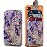 DEENAKIN for MagSafe Wallet, 3 Card Holder With RFID Blocking, Slim Magnetic Wallet for iPhone 17/16/15/14/13/12 Series and Samsung Phone with Cute Trendy Designs, Lavender