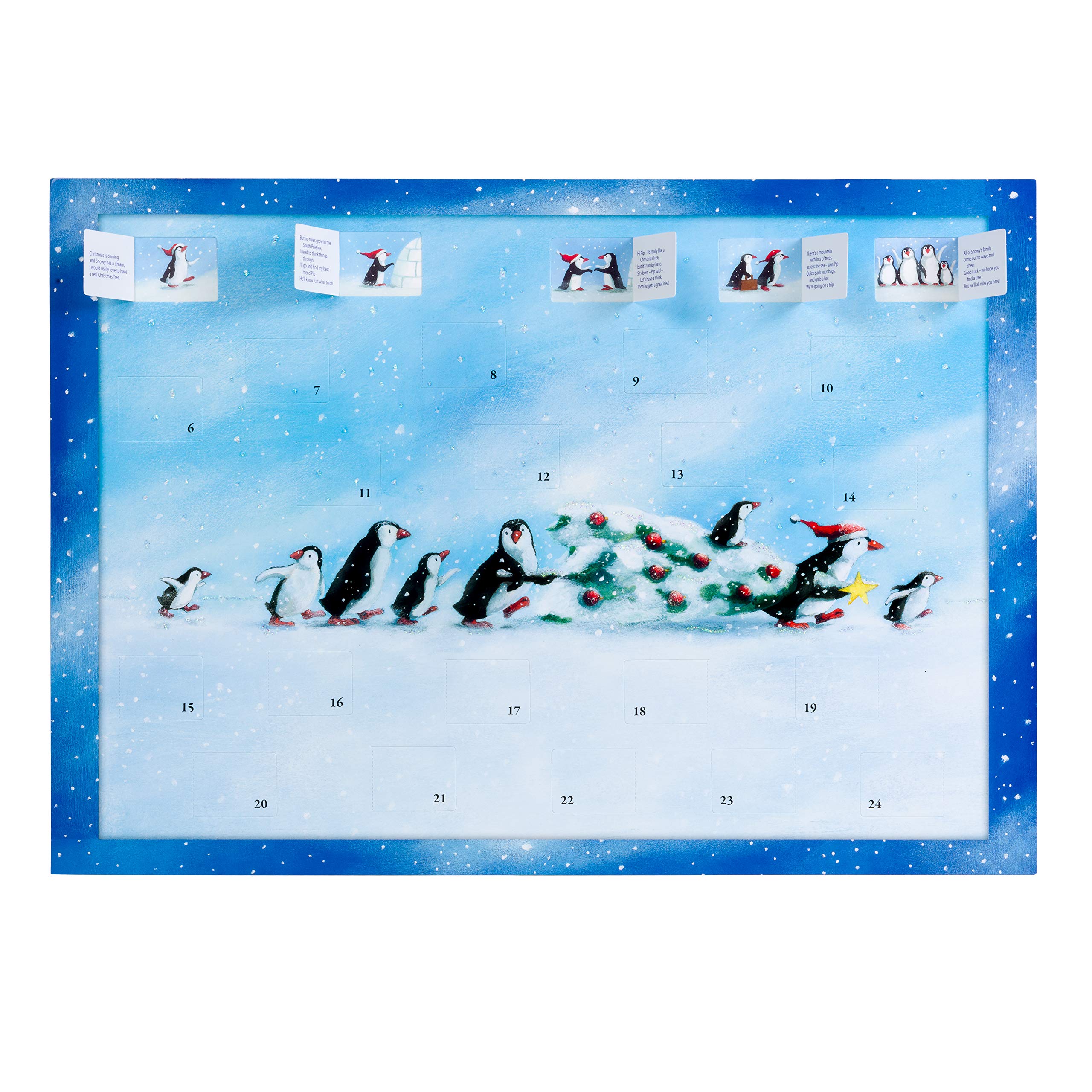 Coppenrath Tradtional Storybook Advent Calendar 'Penguins in the Snow' Story Told Through Words and Pictures