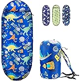 Kids Sleeping Bags for Boys – Astro Dino – Rioyalo YOLO 45 Camping Sleeping Bags for Kids with Carry Bag - Outdoor and Indoor (Space Dinosaur)