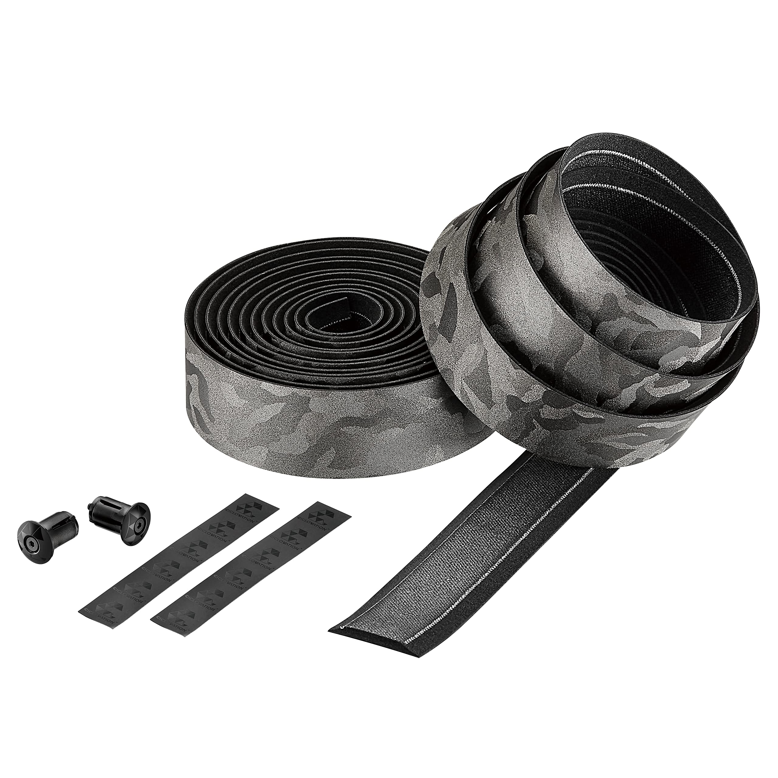 CICLOVATION BAR Tape, Leather Touch_Steampunk, Synthetic Leather, Through a Special Process, Shows The Metal Brushed Surface and retains Moderate Elasticity, T.3mm/W.30mm/L.2000mm, Camo Ti