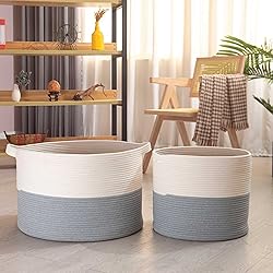 OrganiHaus Cotton Rope Basket for Nursery 16x14