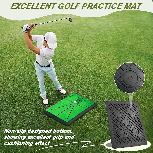 GOLF NET, 10X7FT GOLF PRACTICE NET WITH SWING MAT, GOLF HITTING NET FOR BACKYARD DRIVING, INDOOR/OUTDOOR TRAINING CHIPPING AID NETS WITH TARGETS, GIFTS FOR MEN/DAD/HIM