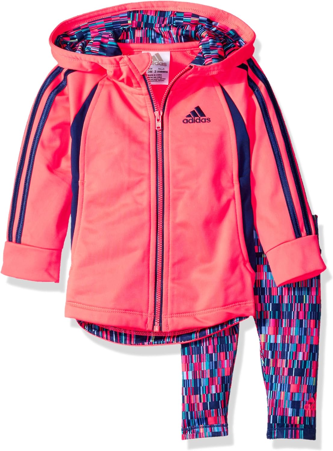 Adidas Baby Girls' Hooded Tricot Jkt Set Clothing