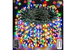 BrightChristmas 328 FT 1000 LED Christmas Lights, Waterproof Outdoor String Lights with Remote and Timer, Christmas Tree Lights with 8 Modes Dimmable, Fairy Lights for Holiday Decor (Multicolor)