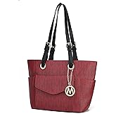 MKF Collection Shoulder Bag for Women Vegan Leather Top Handle Handbag Fashion Satchel Signature Purse by mia K