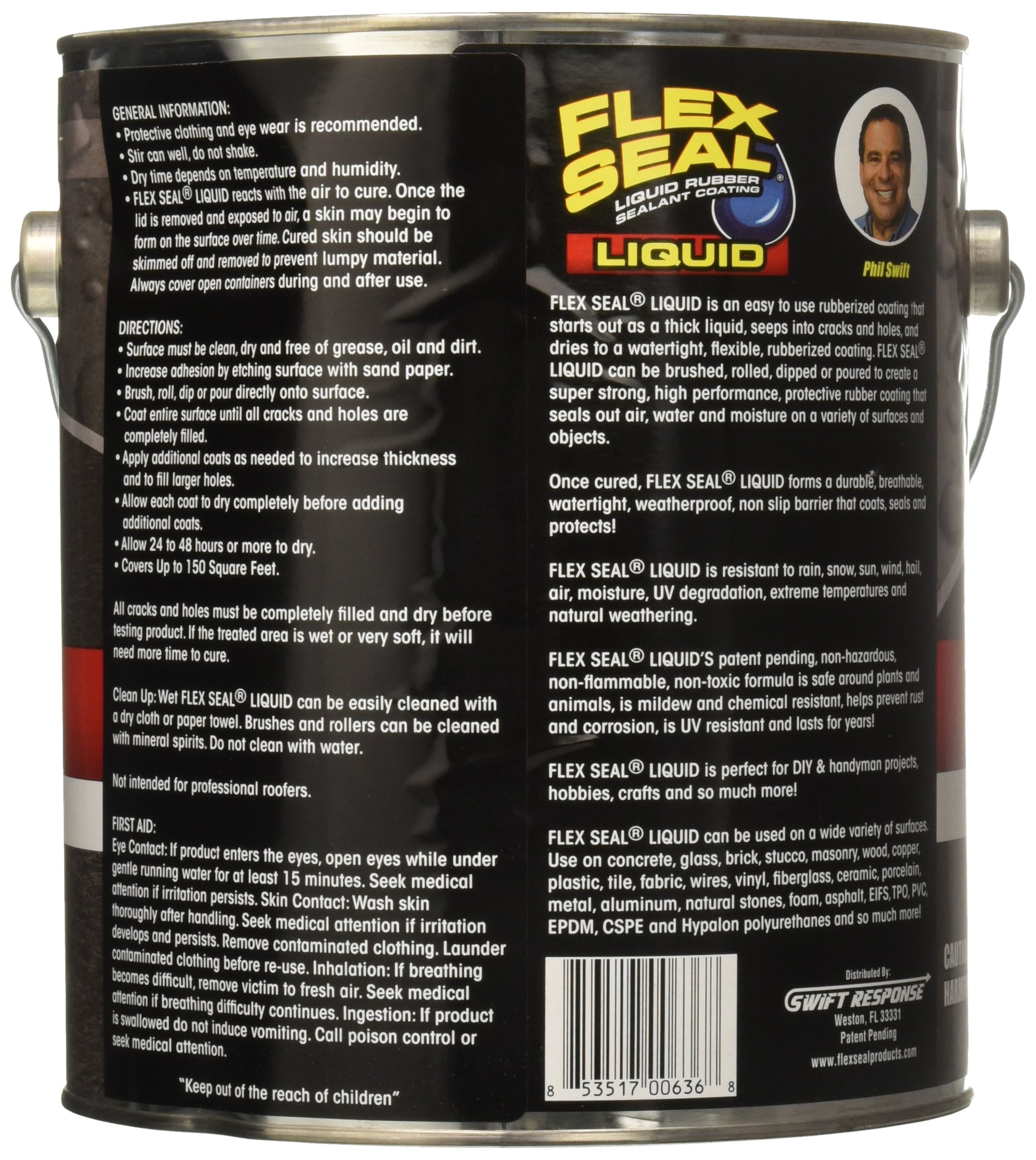 SWIFT RESPONSE LFSWHTR01 Gallon Flex Seal Liquid, White eBay