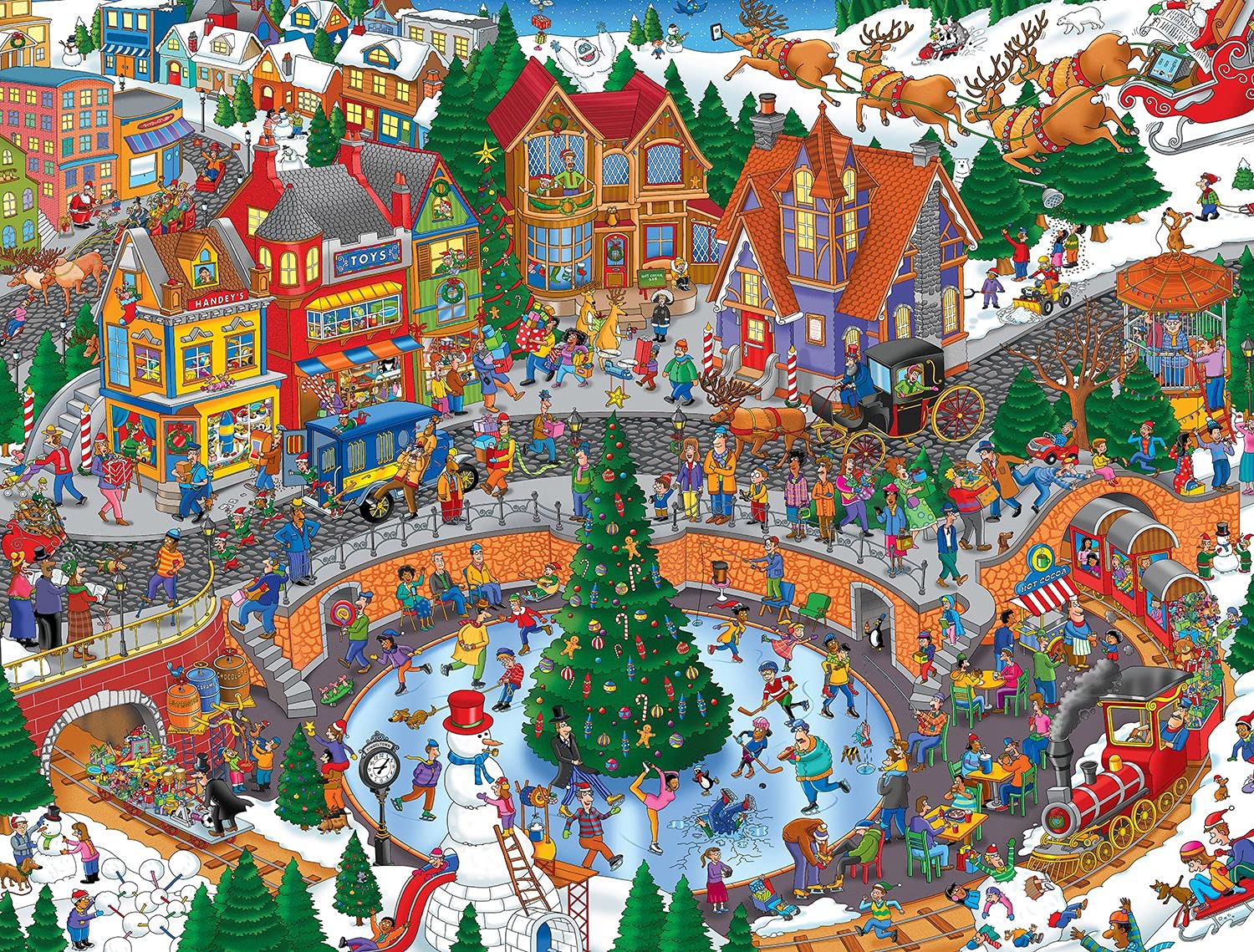 Springbok- Holiday Havoc - 400 Piece Jigsaw Puzzle Features a Fun Holiday Scene That Includes Everything we Love About The Holidays