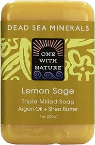 One With Nature, Dead Sea Mineral Bar Soap, Lemon Verbena, 7 oz