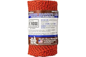 W. ROSE Kraft Tool RO686 Super Tough Bonded Braided Nylon Line Orange & Black - 685'