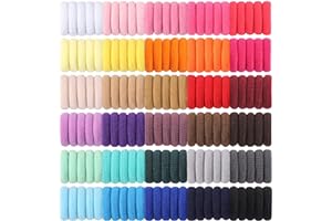 Jollybows 300pcs Baby Hair Ties Girls Elastic Hair Accessories Small Nylon Hair Bands for Toddler Infant Ponytail Holders 1" 30 Colors Mini Kids Hairband