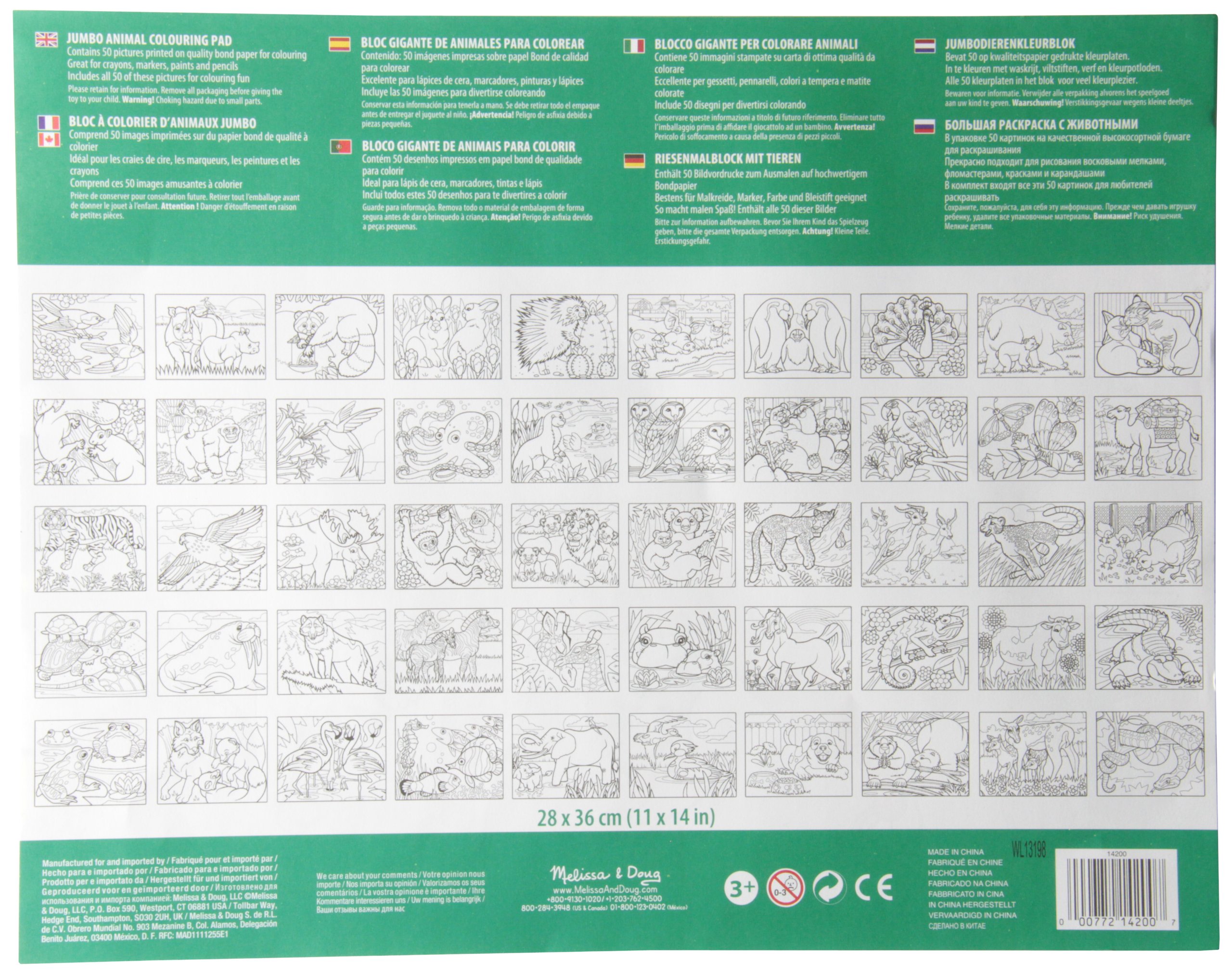 Melissa & Doug Blocco Gigante per Colorare Animali Amazon Libri in altre lingue