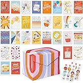 American Greetings 30-Count Birthday Card Assortment Box with Envelopes, Seals, and Storage Box (Kathy Davis Designs, Cake)