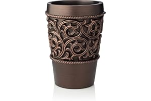 Essentra Home Bronze Bathroom Tumbler Cup for Vanity Countertops, Also Great as Pencil/Pen Holder and Makeup Brush Holder