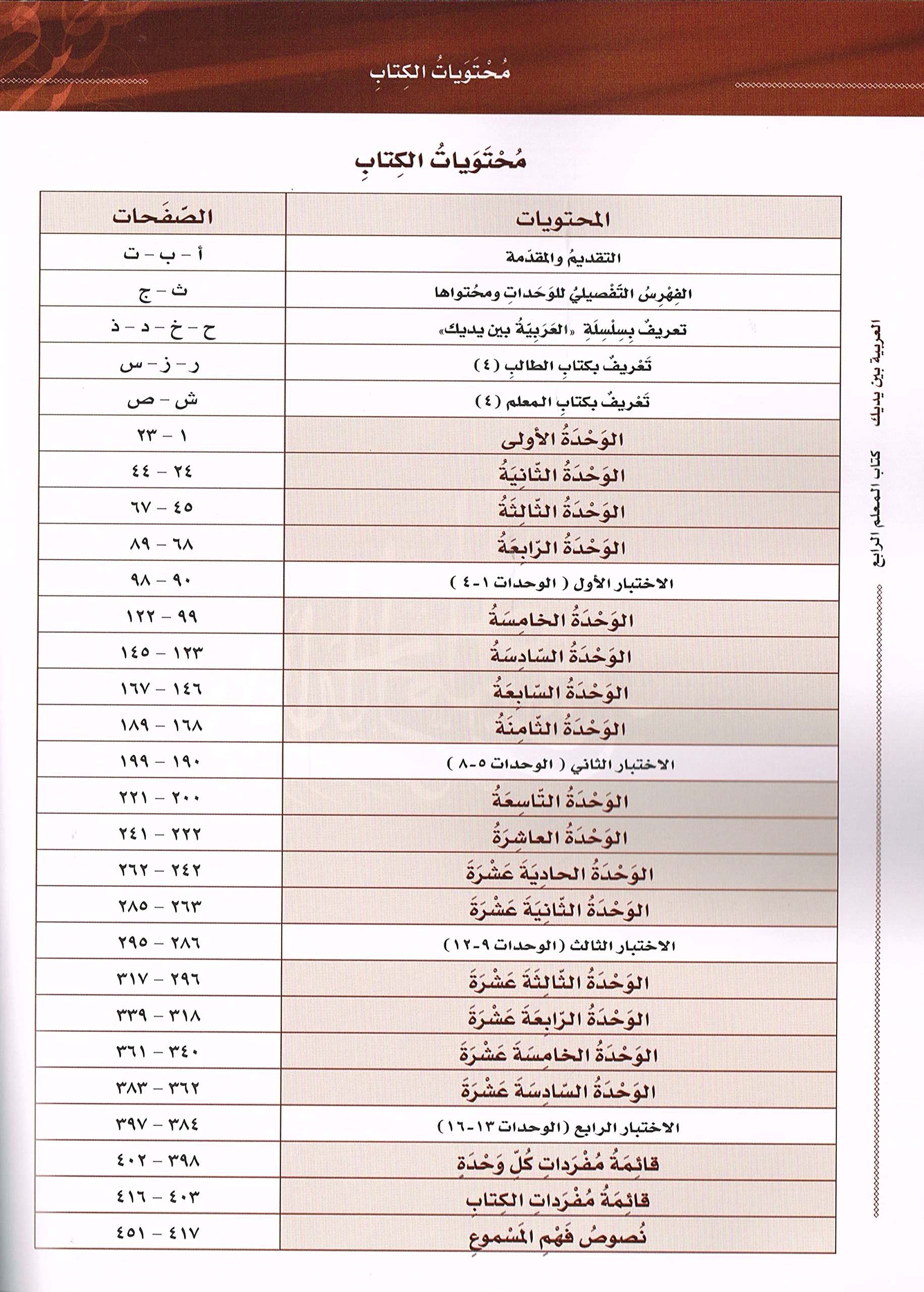 Arabic Between Your Hands Teacher Book Level 4 New Edition العربية بين يديك كتاب المعلم الرابع Dr Abdul Rahman Al Fuzan Dr Mukhtar Hussein Dr Muhammad Fadhel 9786030140794 Amazon Com Books