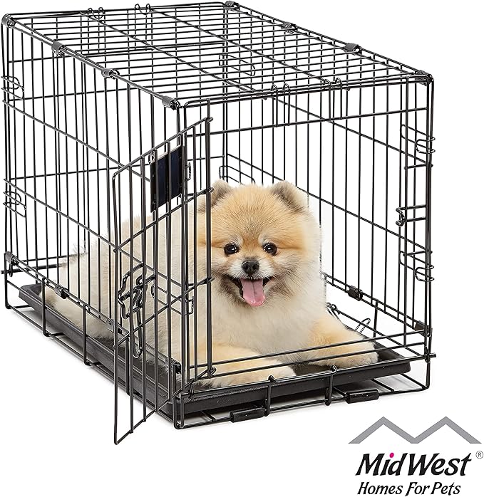 Dog Crate Midwest Life Stages XS Folding Metal Dog Crate Divider Panel, Floor Protecting