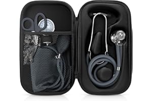 ASA TECHMED Medical Starter Kit – Stethoscope, Durable Blood Pressure Monitor, EMT Shears & Protective Carrying Case – Ideal for Healthcare Students & Professionals, Gray