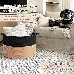 INDRESSME XXXLarge Cotton Rope Basket Woven Baby