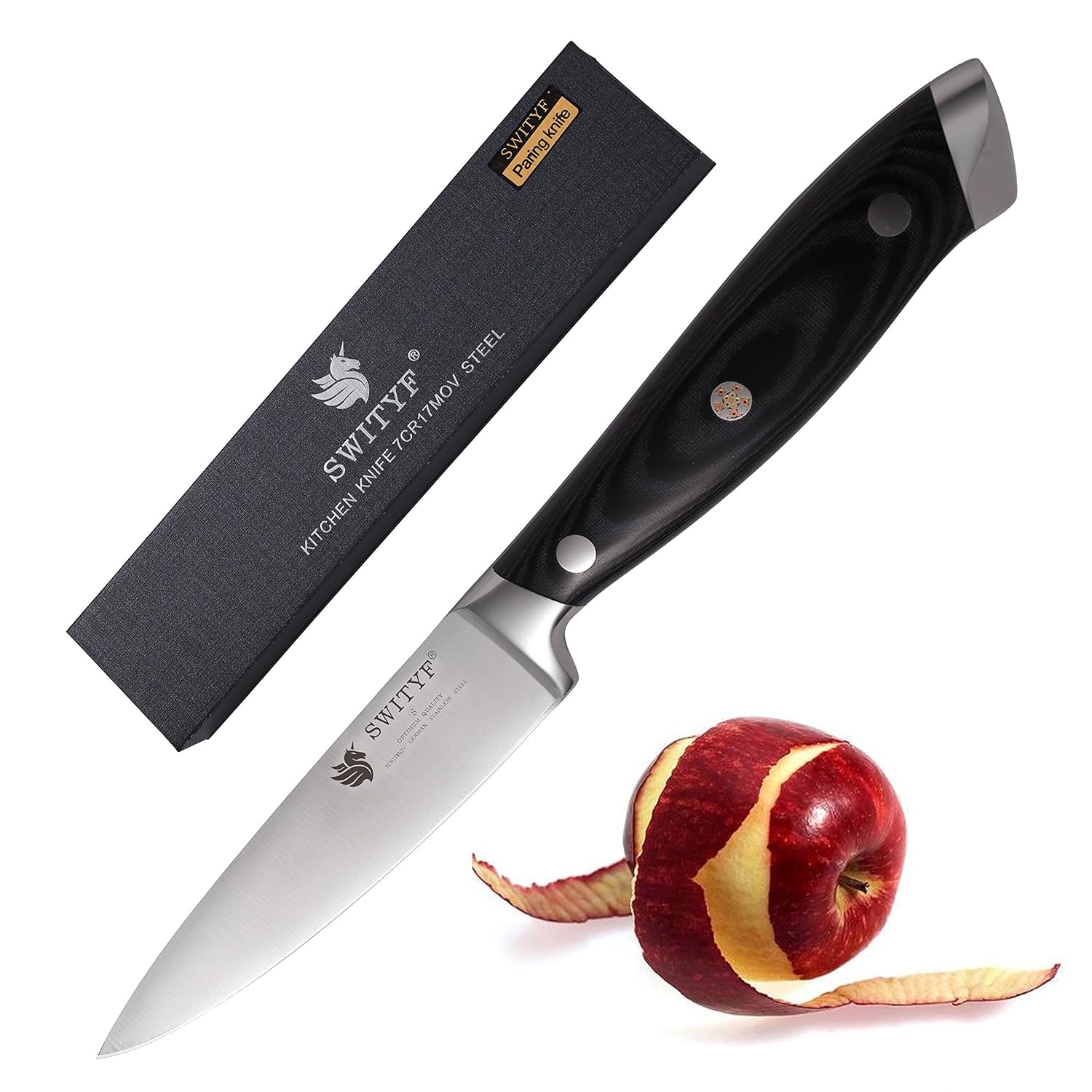 SWITYF Paring Knife 3.75"Professional.Ergonomic Micarta Handle. Amazon