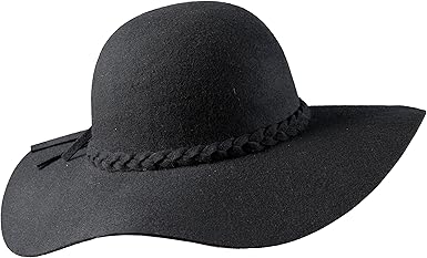 black floppy winter hat