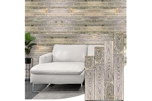 BARNWOODUSA LLC BARNWOODUSA Real Reclaimed Wood Planks - Easy Nail-Up Shiplap Panels for Rustic Wood Wall Paneling (Natural Weathered Gray, 8 Square Feet)