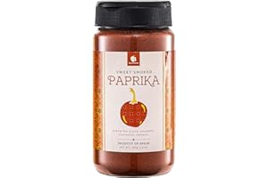 Gourmanity Sweet Smoked Paprika Powder, Premium Spanish Paprika Seasoning, Oak Wood Smoked for Adding Depth, Flavor and Color to Your Dishes, Kosher, Gluten Free, Pimenton Dulce Ahumado Gluten 5.64 oz