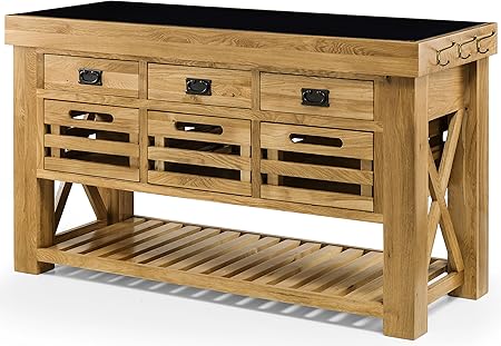 Grenoble Solid Oak Furniture Freestanding Granite Top Kitchen