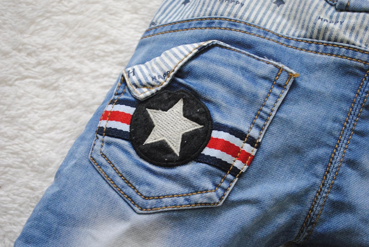 3591 Kids Baby Jeans Baby Boys Trousers Casual Pants Blue Soft Denim: Clothing