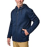 Free Country Men's Hoodie Sherpa Lined Heavyweight Zip Up Fleece Thick Warm Winter Hooded Sweatshirt Jacket-Mountain