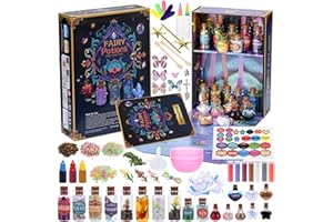 Wothfav Fairy Magic Potion Kit for Kids – 22 Mixed Magic Wizard Potion Bottles, Halloween Christmas Decorations Birthday Gifts Toys for Girls Boys Ages 6 7 8 9 10 12+, Magical Workshop Craft Kits
