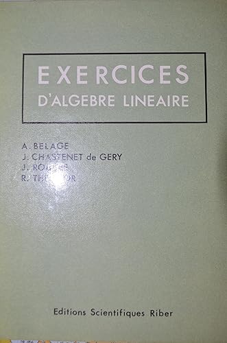 Download Exercices résolus d'algèbre linéaire, CNAM niveau B PDF