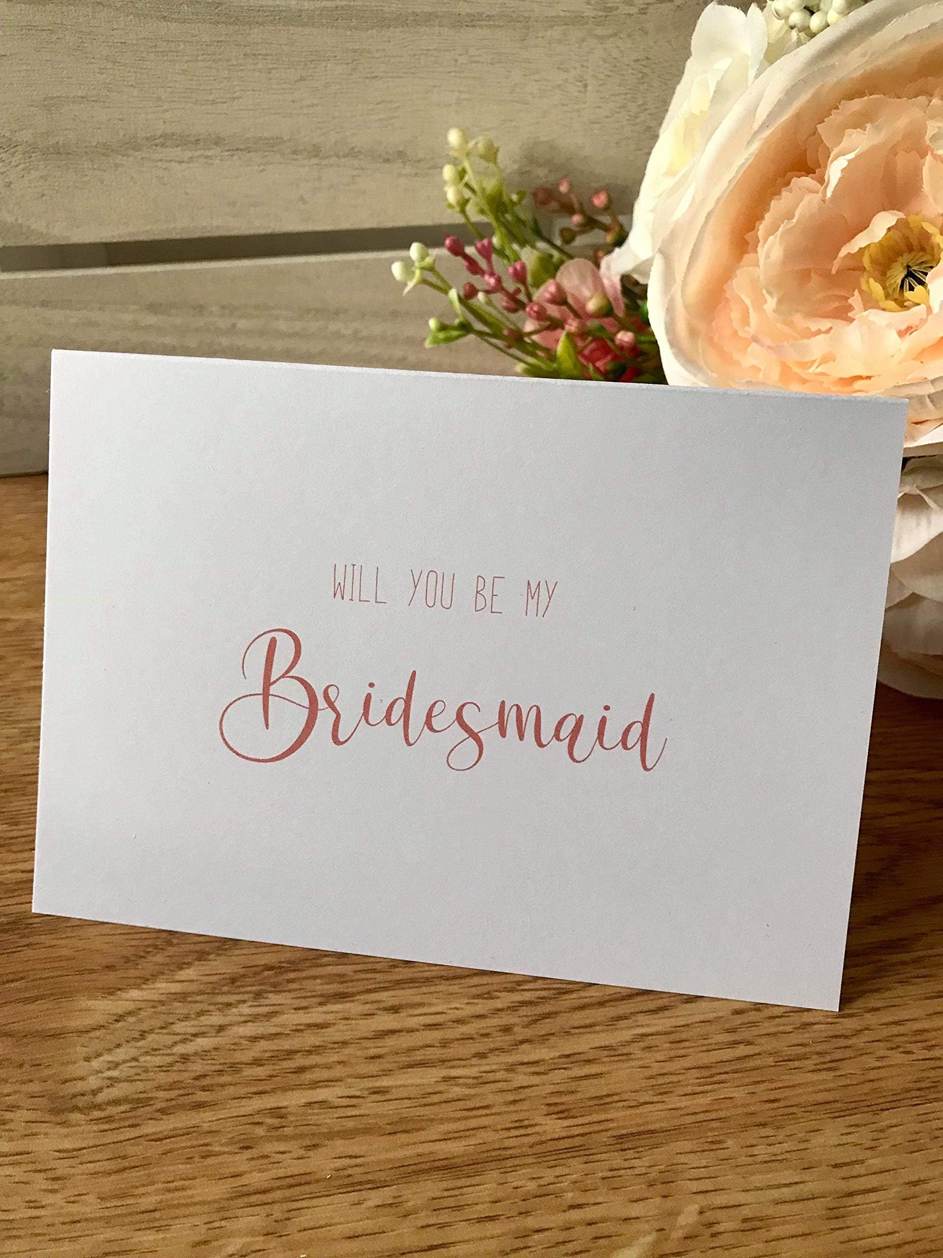 Invitation Kraft Studio Will you be my Bridesmaid Card - Bridesmaid / Maid of Honour / Chief Bridesmaid / Flower Girl