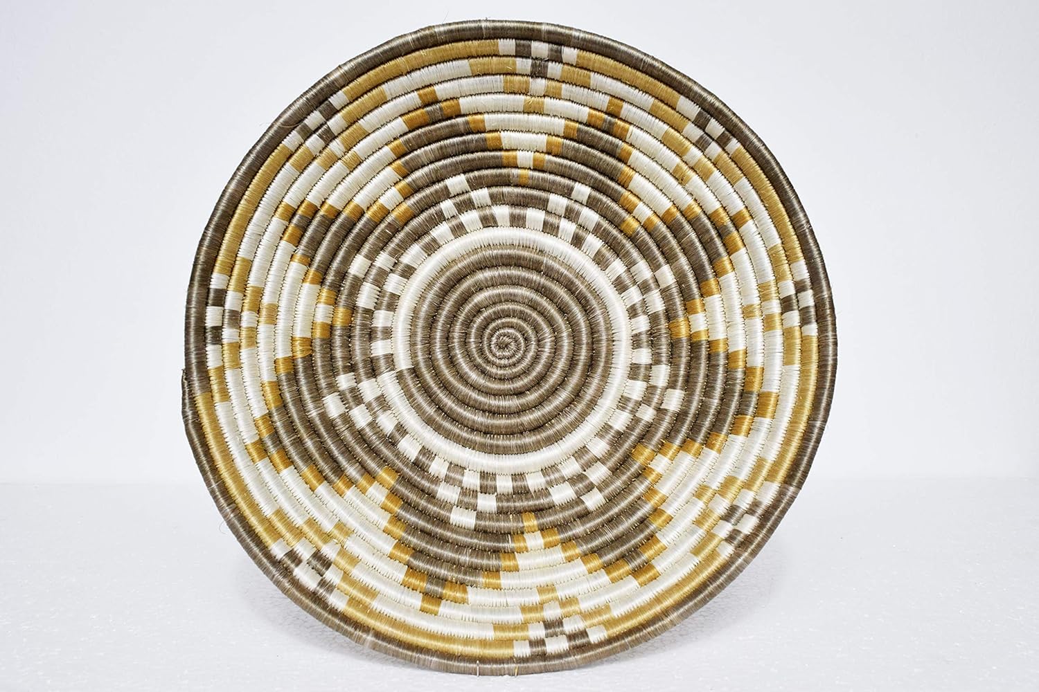 Large Hand Woven African Basket 12 Inches Sisal