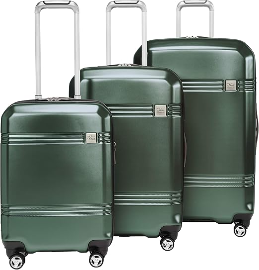 Skyway Glacier Bay 3Piece Luggage Set Green with FREE