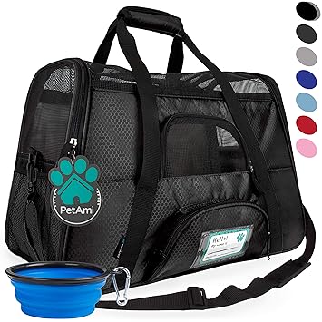 Petami Premium Airline Approved Soft Sided Pet Travel Carrier Ideal For Small Medium Sized Cats Dogs And Pets Ventilated Comfortable Design