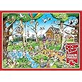 Cobble Hill 1000 Piece Puzzle - DoodleTown: Birdwatcher's Paradise - Sample Poster Included