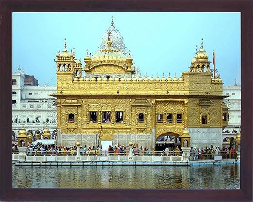 Gurunank Dev Ji And Guru Gobind Singh Ji With Eight Other Sikh Religious Gurus And Golden
